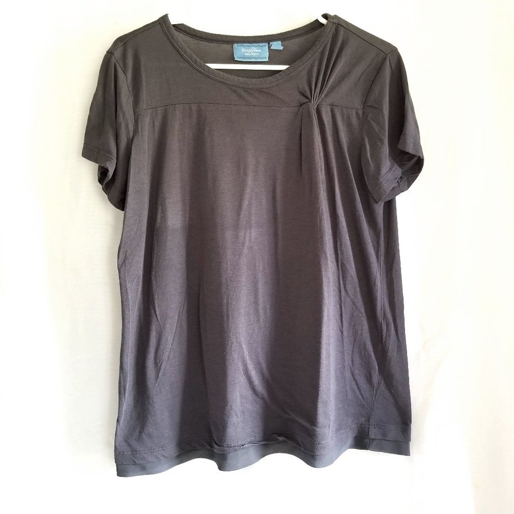 3/$20 Simply Vera Vera Wang Blue Gray Twist T Shirt